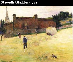 Paul Gauguin Hay-Making in Brittany